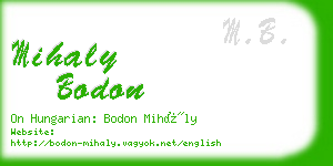 mihaly bodon business card